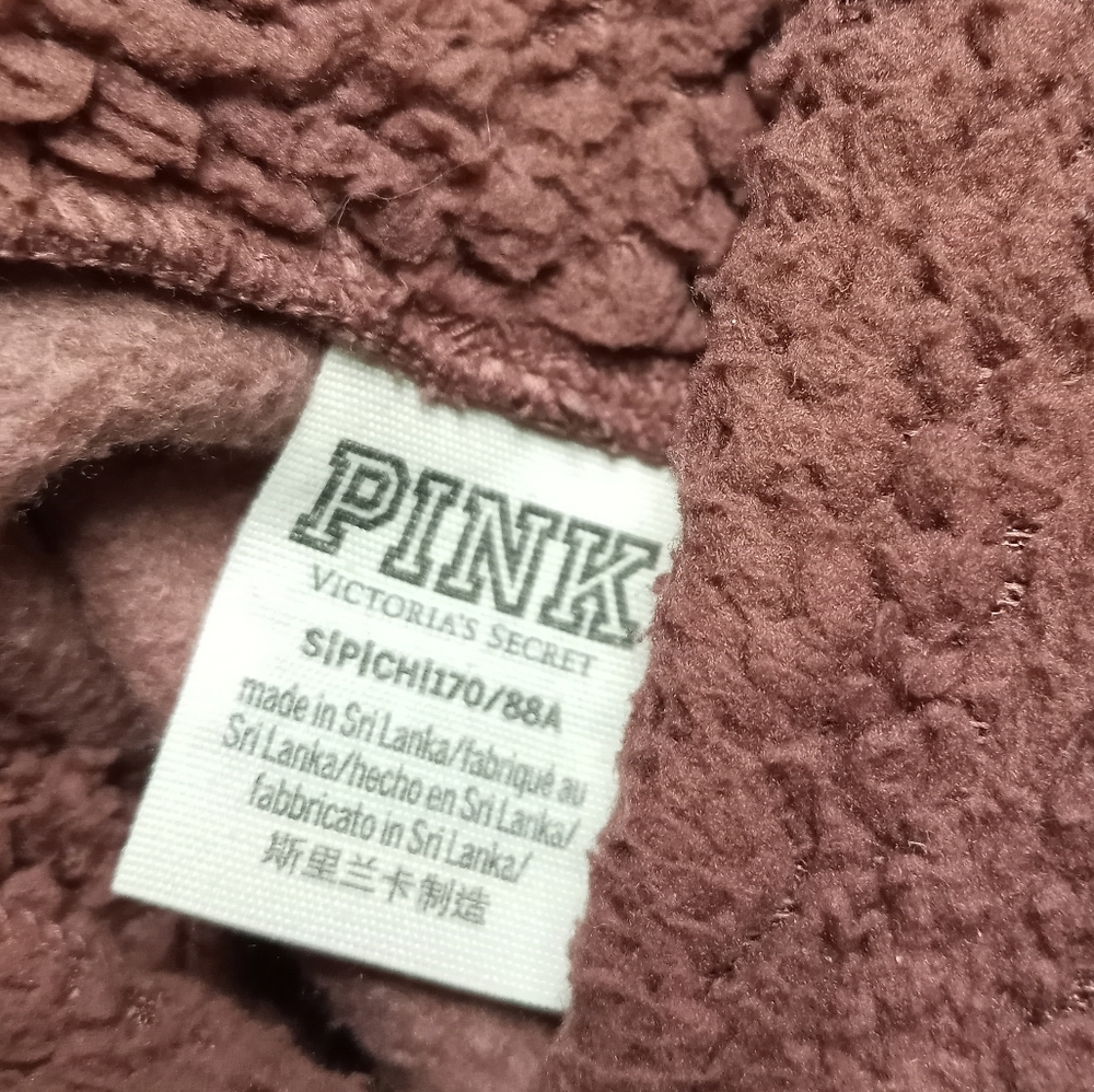 Victoria Secret pink logo sweatshirt size small Sherpa hoodie - Picture 7 of 7